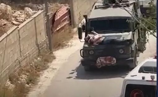 В Дженине палестинца привязали к капоту военного джипа и возили по улицам